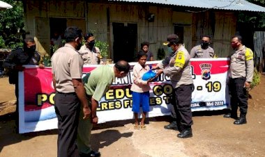 Polri-Peduli-Covid-19,-Polres-Flores-Timur-Salurkan-Bansos