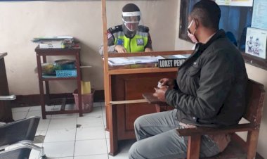 Terapkan-Protokol-Kesehatan,-Unit-Regident-Sat-Lantas-Polres-Manggarai-Gunakan-APD-Seadanya
