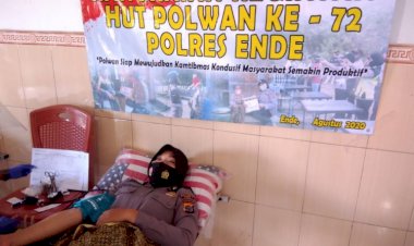 Sambut-HUT-Polwan-Ke-72,-Polwan-Polres-Ende-Gelar-Donor-Darah