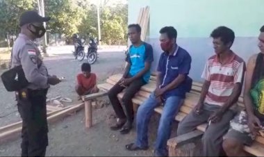 Sampaikan-Inpres-No.6-Tahun-2020,-Polsek-Tasifeto-Timur-Imbau-Pemuda-Disiplin-Jalani-3M