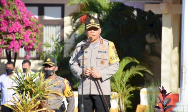 Cek-Kesiapan-Personil-Dalam-Pengamanan-Pilkada-Serentak-2020,-Kapolda-NTT-Pimpin-Apel-Pagi-di-Polres-TTU