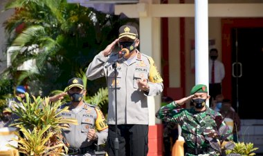 Kapolda-NTT-Pimpin-Apel-Kesadaran-Memakai-Masker-di-Polres-TTU