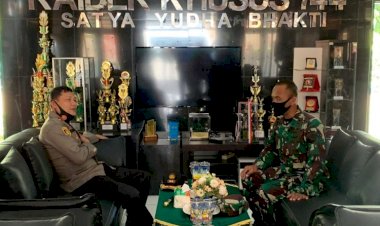 Silaturahmi-Kapolres-Belu-dengan-Danyon-RK-744/SYB