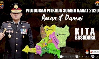 Pasang-Stiker-Maklumat-Kapolri-&-Imbauan-Kamtibmas-di-Posko-Paslon-Bupati-&-Wakil-Bupati-Sumba-Barat,-Kapolres-Berharap-Bisa-Jadi-Panutan