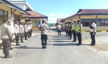 Kapolres-TTS-Cek-Serah-Terima-Piket-Jaga