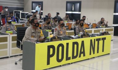 Kapolda-Bersama-Pejabat-Polda-NTT-Ikuti-Rapim-Polri-Tahun-2021-Secara-Virtual