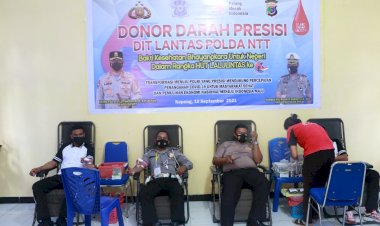 HUT-Lalulintas-ke-66,-Ditlantas-Polda-NTT-Gelar-Kegiatan-Donor-Darah-Presisi-Bhakti-Kesehatan-Bhayangkara-Untuk-Negeri