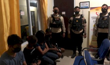 Patroli-Malam-di-Kota-Kupang,-Personel-Ditsamapta-Polda-NTT-Amankan-Empat-Orang-Pelaku--Prostitusi-Online