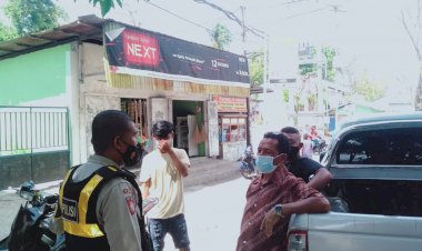Di-masa-Pandemi-Covid-19-Saat-Ini,-Tim-Patroli-Turjawali-Ditsamapta-Polda-NTT-Terus-Beri-Imbauan-Prokes-Kepada-Masyarakat