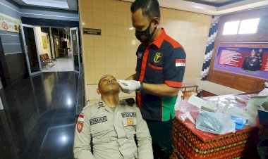 Pelatihan-Penyegaran-Brigadir-Perbatasan,-60-Anggota-Jalani-Swab