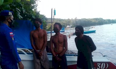 Patroli-Pesisir-di-Wilayah-Belu,-Personel-Ditpolairud-Polda-NTT-Imbau-Warga-Gunakan-Masker-Saat-Beraktivitas