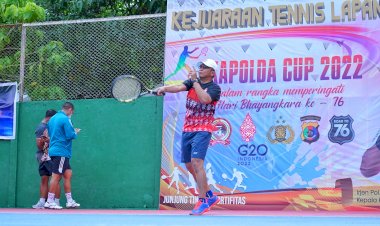 Meriahkan-Hari-Bhayangkara-ke-76,-Polda-NTT-Gelar-Turnamen-Tenis-Lapangan-Kapolda-Cup-Tahun-2022