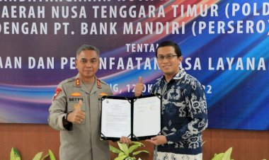 Pemanfaatan-Jasa-Layanan-Perbankan,-Polda-NTT-dan-Bank-Mandiri-Lakukan-Perjanjian-Kerjasama