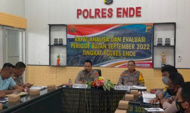 BERANDA--Evaluasi-Kinerja-Jajaran,-Kapolres-Ende-Rutin-Gelar-Anev-Bulanan