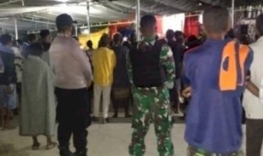 Anggota-Polsubsektor-Manamas-Amankan-Malam-Pentas-Seni-Budaya-di-Paroki-St.-Yohanes-Pemandi-Bakitolas