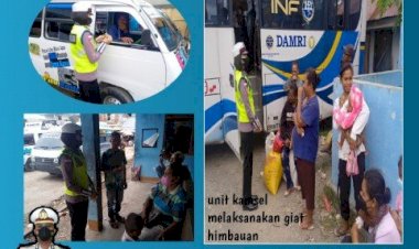 Beri-Himbauan-di-Terminal-Kota-Kefa,-Lantas-Polres-TTU-Sosialisasi-Faktor-Penyebab-Kecelakaan