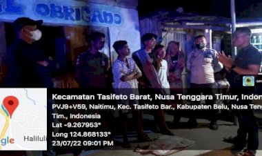 Cegah-Tawuran-dan-Balap-Liar,-Polsek-Tasifeto-Barat-Gandeng-Samapta-Gelar-Patroli-Malam
