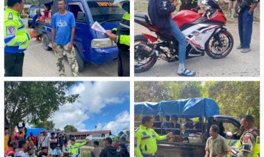 Patroli-Gakkum-di-Pasar-Mingguan-Eban,-Sat-Lantas-Polres-TTU-Jaring-9-Kendaraan