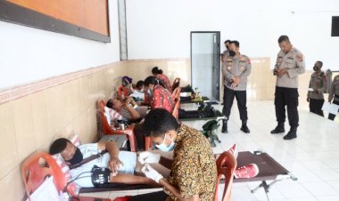 Sambut-Hari-Bhayangkara-1-Juli-2022,-Polres-Ende-Gelar-Bakti-Kesehatan-Donor-Darah-di-Gedung-Bhayangkara