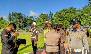 Pimpin-Apel-Gelar-Pasukan-Operasi-Patuh-Turangga-2022,-Kapolres-Ende-Bacakan-Amanat-Kapolda-NTT