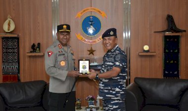 Tingkatkan-Sinergitas-TNI-Polri,-Kapolda-NTT-Kunjungan-Silaturahmi-ke-Markas-Lantamal-VII-Kupang