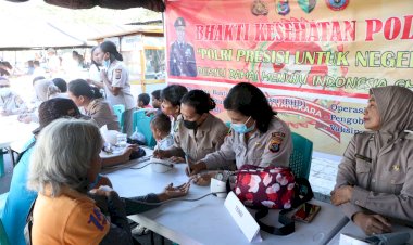 Meriahkan-Hari-Bhayangkara-ke-77,-Polda-NTT-Gelar-Senam-Sehat-Bersama-dan-Pengobatan-Massal