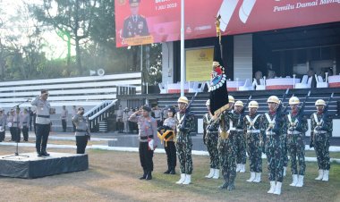 Polda-NTT-Gelar-Upacara-Pemuliaan-Luhur-Tribrata-Peringatan-Hari-Bhayangkara-ke-77