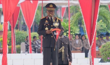 Pimpin-Upacara-Peringatan-Hari-Bhayangkara-ke-77-Tahun-2023,-Kapolda-NTT-Minta-Anggota-Jangan-Sakiti-Hati-Masyarakat