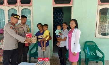 Serius-Atasi-Masalah-Stunting,-Polsek-Lamaknen-Bersama-Bhayangkari-Kembali-Beri-Bantuan-Sosial-di-Desa-Persiapan-Weluli