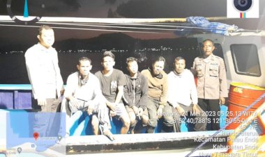 Gerak-Cepat-Polsek-Pulau-Ende-Evakuasi-Kapal-Yang-Macet-Di-Tengah-Laut-Sawu