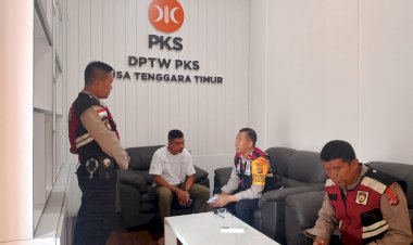 Jaga-Kelancaran-Pemilu-2024,-Personel-Satgas-PAM-Obyek-Penting-Pemilu-Gelar-Patroli-Dialogis-Ke-Partai-Politik
