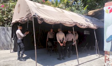 Cegah-Potensi-Gangguan,-Personel-Satgas-Sterilisasi-Patroli-Sambang-ke-KPU-dan-BAWASLU-NTT