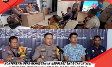 Konferensi-Pers-Akhir-Tahun-:-Kapolres-Ende-Apresiasi-Dukungan-Masyarakat-dan-Tekankan-Netralitas-Polri