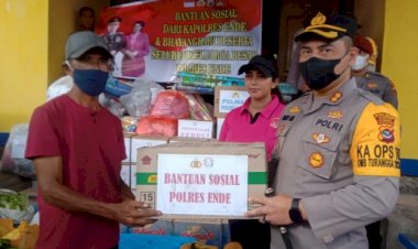 Misi-Kemanusiaan-di-Tengah-Bencana-Erupsi-Gunung-Lewotobi:-Kapolres-Ende-dan-Bhayangkari-Bergerak-Cepat