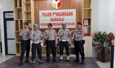 Subsatgas-Propam-Ops-Mantap-Praja-Turangga-Patroli-dan-Cek-Pengamanan-di-Kantor-Bawaslu-dan-KPU-NTT