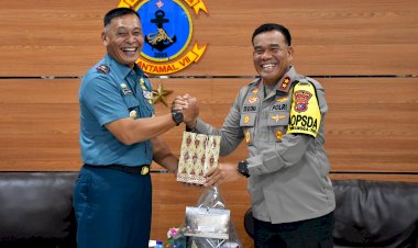 Kapolda-NTT-Kunjungi-Mako-Lantamal-VII-Kupang:-Perkuat-Sinergitas-TNI-Polri
