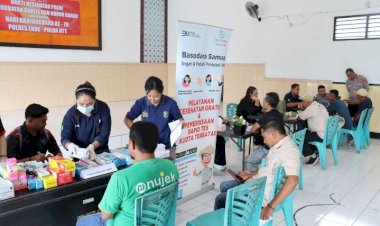 Polres-Ende-Gelar-Pengobatan-Gratis-bagi-Pengemudi-Ojek-dan-Angkutan-Umum-dalam-Rangka-Hari-Bhayangkara-ke-79
