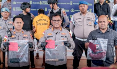 Pelaku-Pembunuhan-Pedagang-Semangka-Ditangkap-Setelah-13-Hari-Buron,-Kapolresta-Kupang-Kota-Gelar-Konferensi-Pers