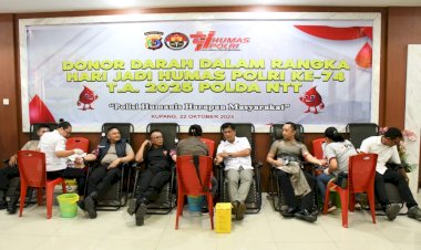 HUT-ke-74-Humas-Polri,-Polda-NTT-dan-Polres-Jajaran-Gelar-Donor-Darah-Serentak:-Wujud-Polisi-Humanis-Harapan-Masyarakat