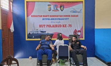 HUT-Polairud-ke-75,-Ditpolairud-Polda-NTT-Gelar-Donor-Darah:-60-Kantong-Darah-Berhasil-Dikumpulkan