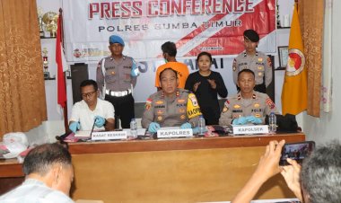 Polres-Sumba-Timur-Ungkap-Kasus-Penikaman-Brutal-di-Tabundung:-Satu-Tewas,-Satu-Luka-Berat,-Pelaku-Residivis-Ditahan