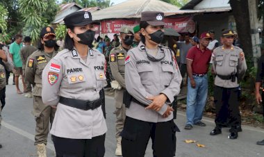 Polres-Belu-Amankan-Eksekusi-Tanah,-Dua-Petugas-Terluka-Akibat-Lemparan-Massa