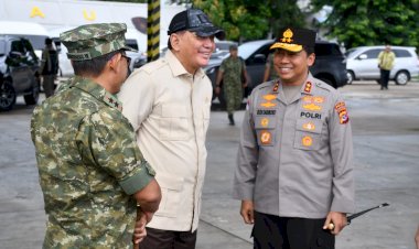 Kapolda-NTT-Sambut-Kunjungan-Kerja-Menhan-RI-di-Kupang,-Pastikan-Kesiapan-Pertahanan-Pintu-Selatan-NKRI