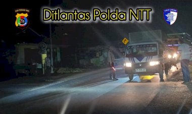 Dirlantas-Polda-NTT-Pastikan-Arus-Tetap-Lancar,-Jalur-Alternatif-di-Jembatan-Amblas-Naibonat-Resmi-Dibuka