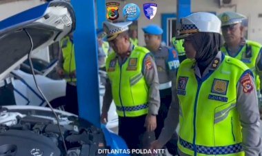 Apel-Konsolidasi-dan-Pengecekan-Kendaraan,-Ditlantas-Polda-NTT-Siap-Amankan-Perayaan-Paskah-2026