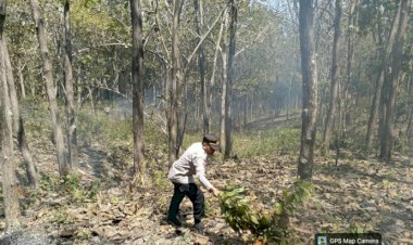 Gerak-Cepat-Polres-Malaka-Padamkan-Titik-Api-di-Hutan-Kateri,-Cegah-Karhutla-Meluas