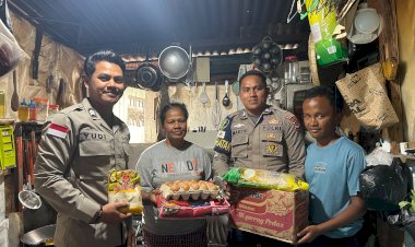 Polri-Hadir-untuk-Warga-Terdampak-Gempa,-Polda-NTT-Salurkan-Bantuan-Kemanusiaan-Divhumas-Polri-di-Manggarai