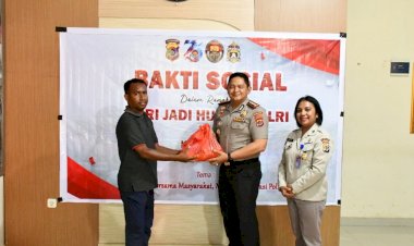 HUT-ke-75-Humas-Polri:-“Polisi-Bersama-Masyarakat,-Humas-Menjaga-Reputasi-Polri”,-Bidhumas-Polda-NTT-Salurkan-Bantuan-Sosial