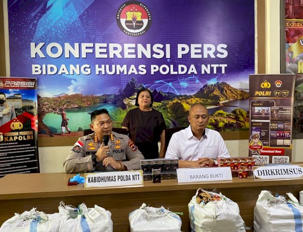 Polda NTT Ungkap Dua Kasus Perdagangan Tanpa Izin, 2.590 Bungkus Rokok Ilegal Disita