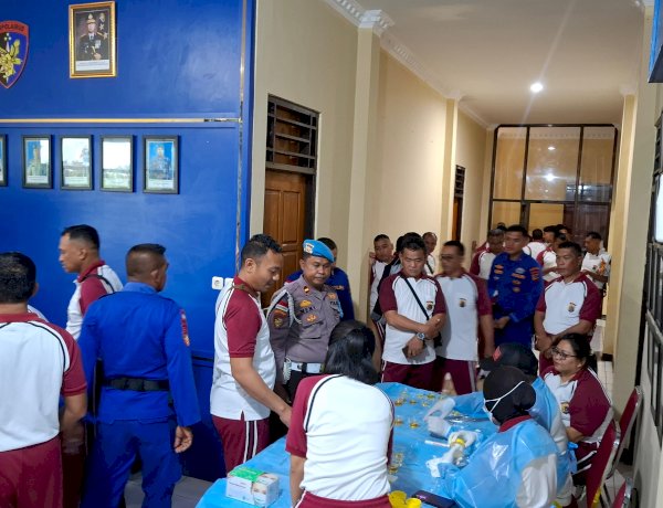 Ditpolairud Polda NTT Gelar Tes Urine Massal, 141 Personel Dinyatakan Negatif Narkoba